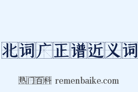 北词广正谱近义词是什么意思的图片